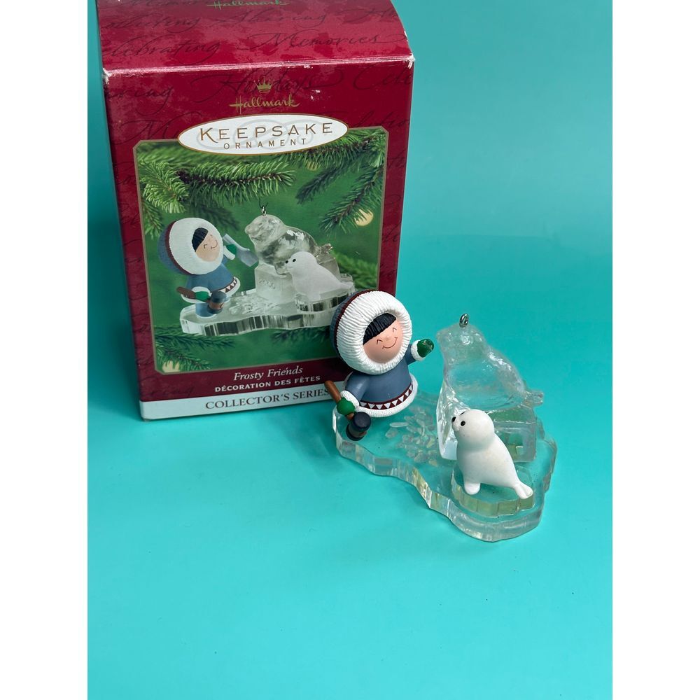 Hallmark Frosty Friends 2000 Eskimo‎ Seal Christmas Ornament  Collectible